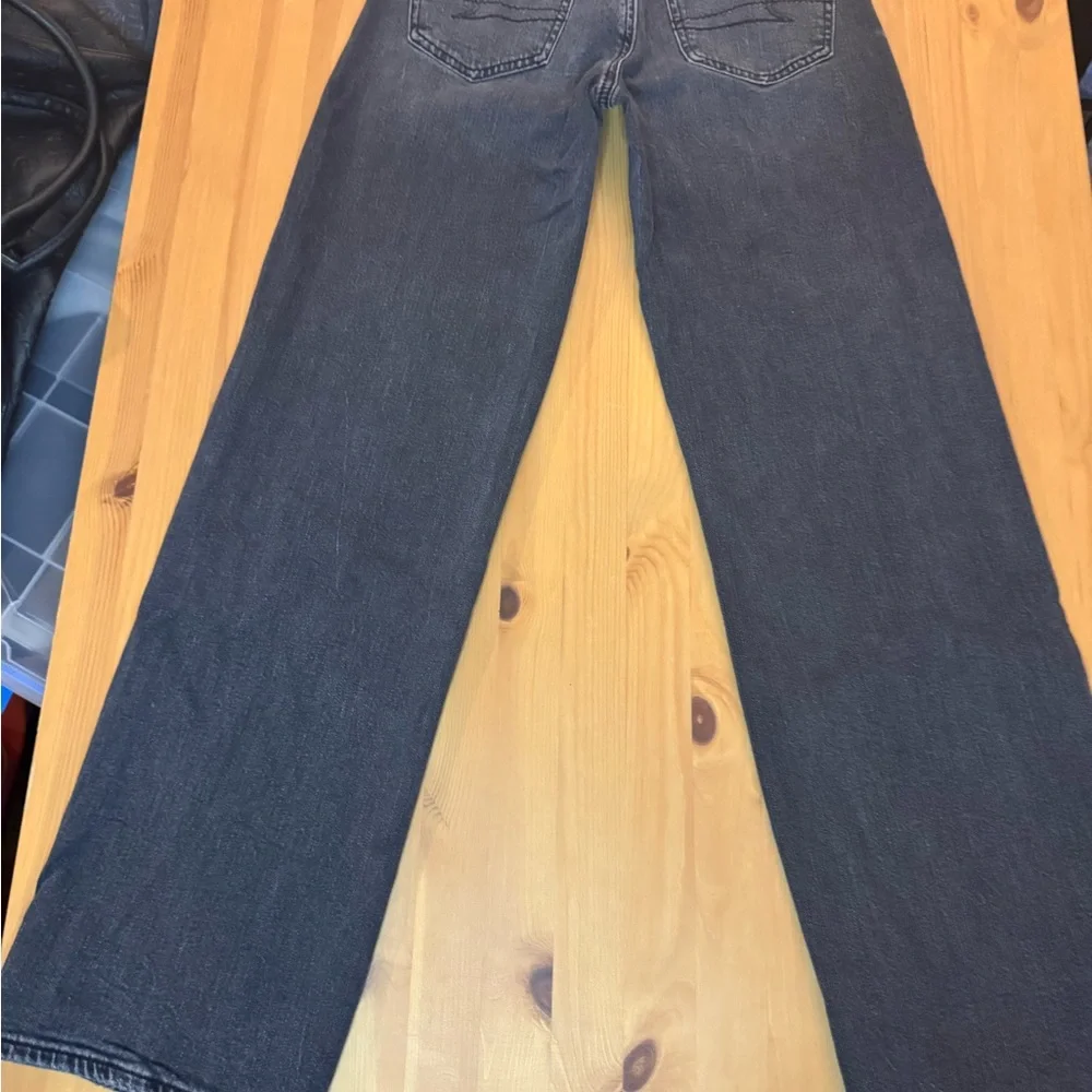 American Eagle Outfitters Black Stovepipe Leg Strigid Jeans 00 - Picture 2 of 5